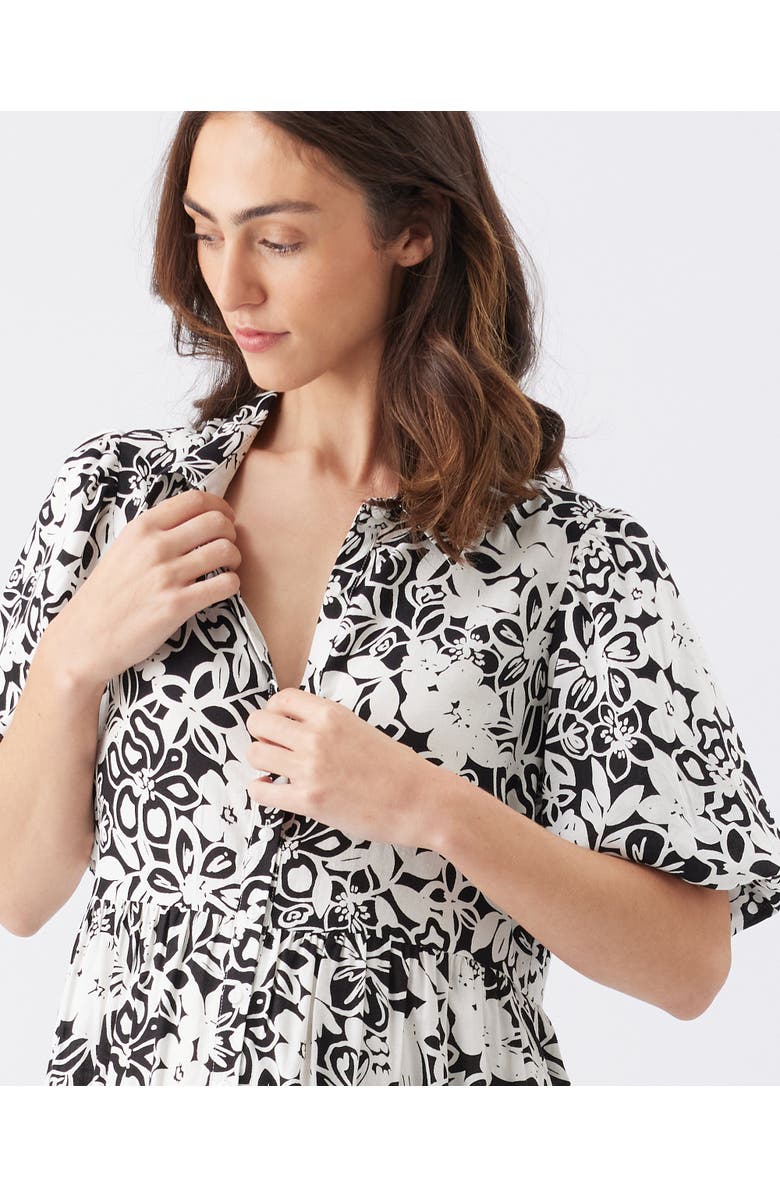 Ripe Maternity Nahla Linen Dress, Alternate, color, Black / White