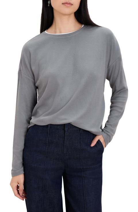 Cozy Rib Double Layer Top