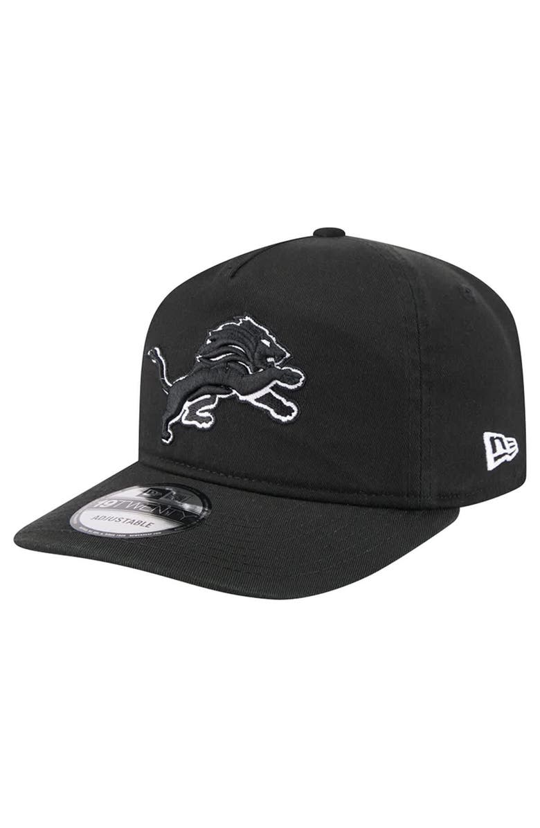 New Era Men's New Era  Black/White Detroit Lions 19TWENTY Adjustable Hat, Main, color, Black