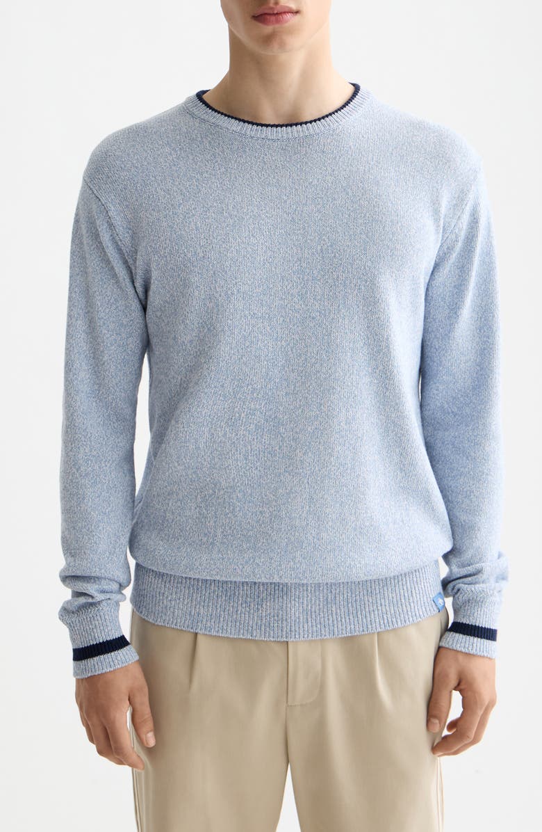 Scotch & Soda Mélange Crewneck Sweater, Main, color, Faded Denim