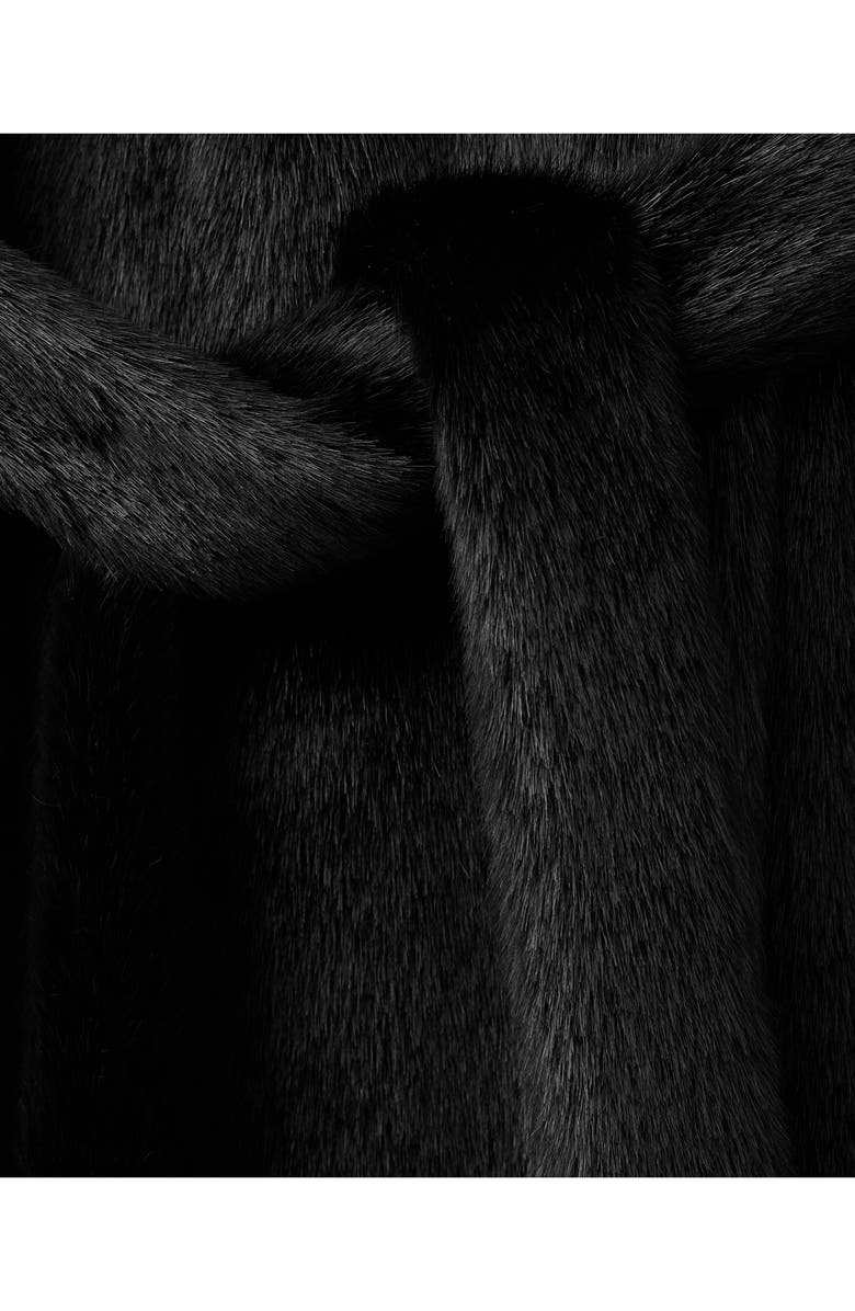 MANGO Faux Fur Belted Coat, Alternate, color,