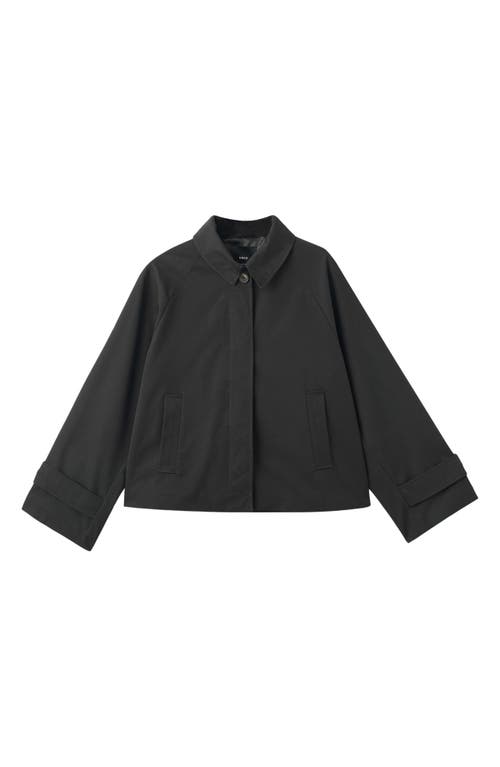 Mango Newlipa Cotton Blend Jacket In Black