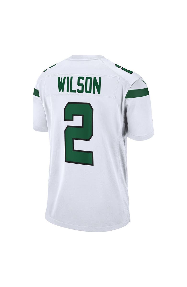 Nike Men's Nike Zach Wilson White New York Jets White Game Jersey, Alternate, color,