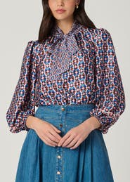 Shoshanna Rye Paulo Geo Print Top