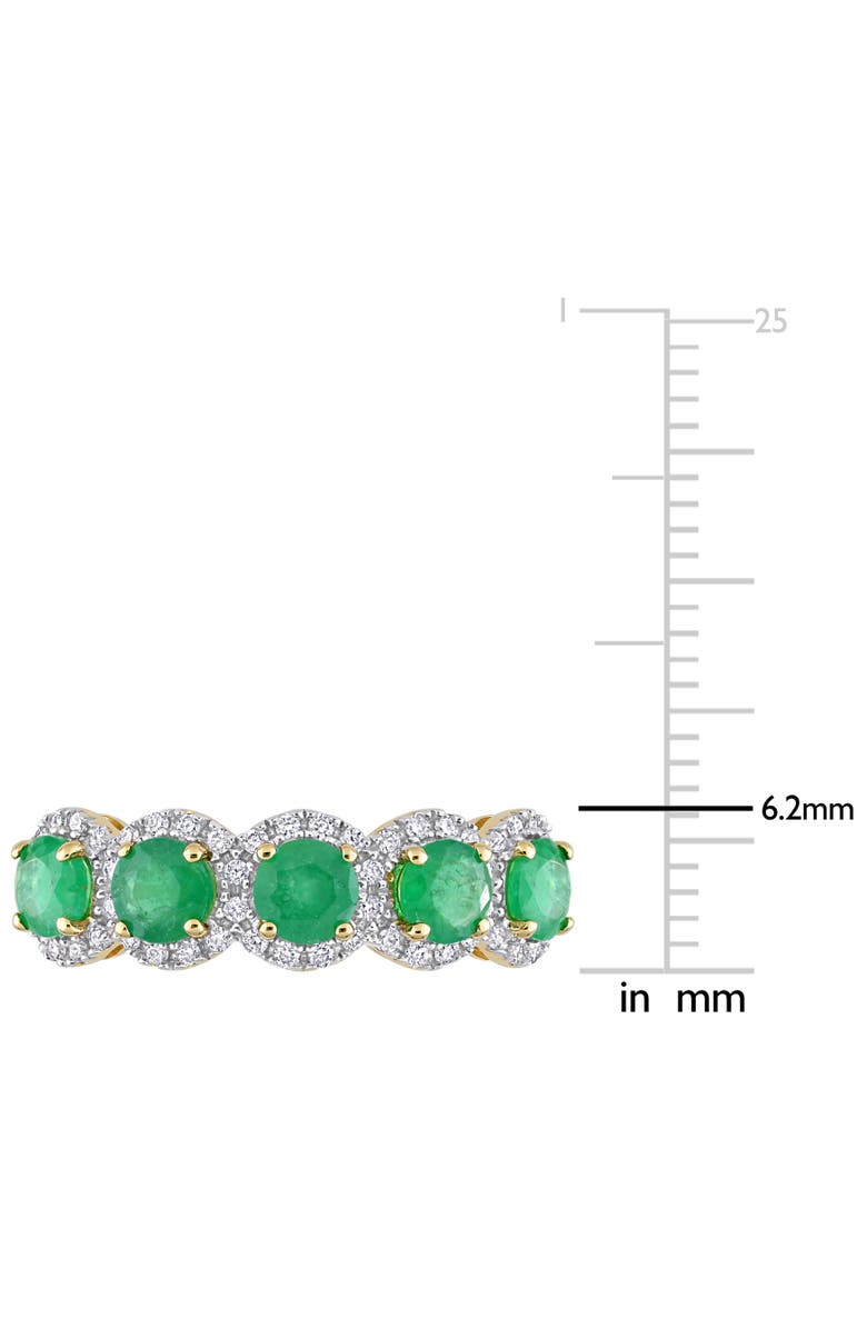 Julianna B. Gemstone & Diamond Semi-Eternity Ring 14k, Alternate, color, Emerald