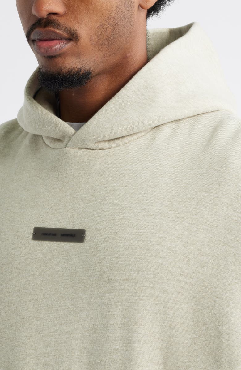 Fear of God Essentials Classic Fit Fleece Hoodie, Alternate, color, Heather Stone