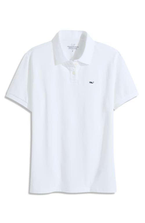 Vineyard Vines Classic Piqué Polo In White Cap
