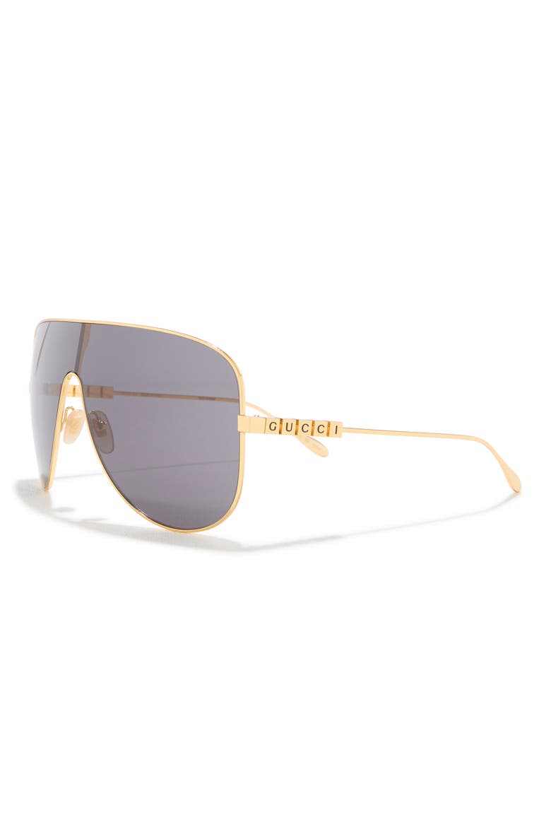 99mm Shield Sunglasses, Alternate, color, GOLD GOLD GREY