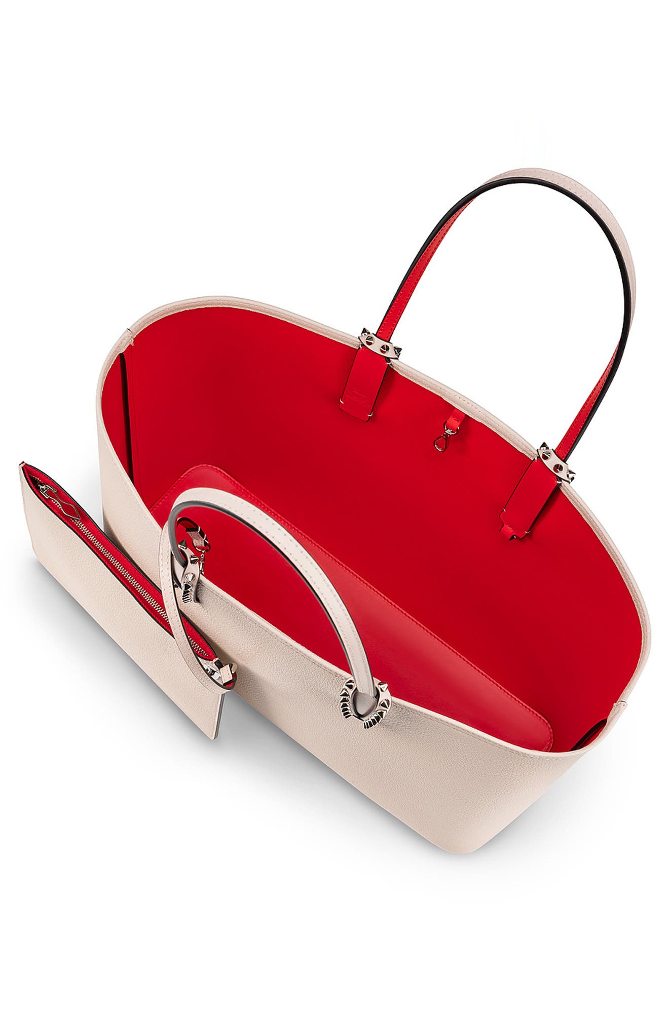 Cabata Calfskin Leather Tote, Alternate, color, LECHE/ LECHE