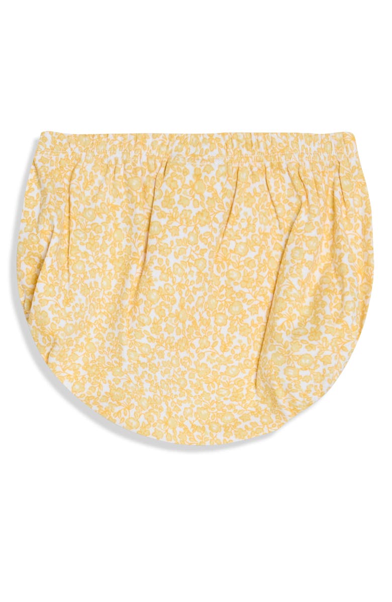 JOJO MAMAN BEBE Ditsy Floral Scallop Collar Dress & Bloomers Set, Alternate, color, Yellow