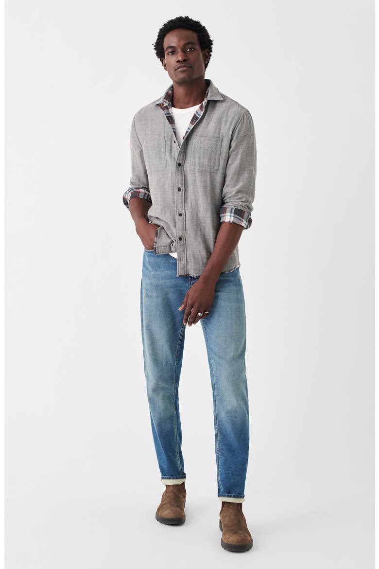 The Reversible Plaid Knit Organic Cotton Button-Up Shirt, Alternate, color, SKULL ROCK PLAID