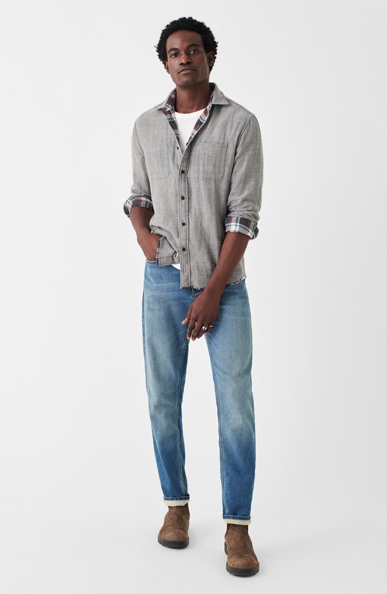 Faherty The Reversible Plaid Knit Organic Cotton Button-Up Shirt, Alternate, color,