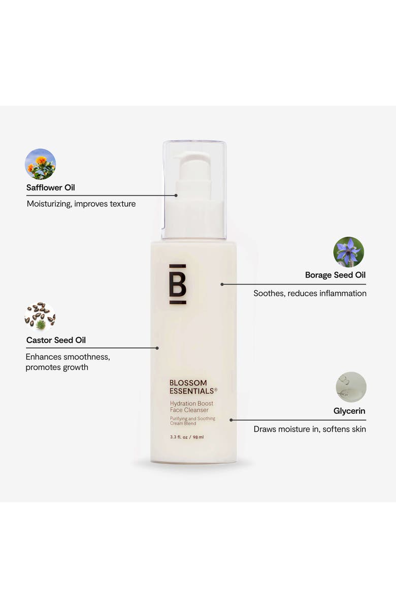 Blossom Essentials Hydration Boost Face Cleanser, Alternate, color, NO COLOR