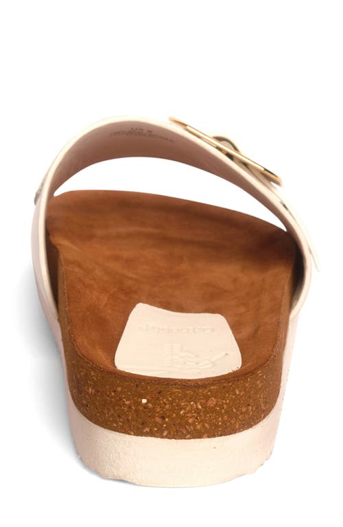 Anthony Veer Clare Slide Sandal In White Leather
