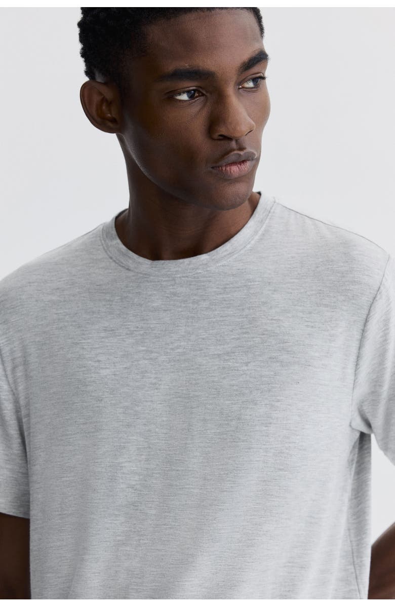 H&M Jersey Pyjama T-shirt And Shorts, Alternate, color, Light Gray Melange