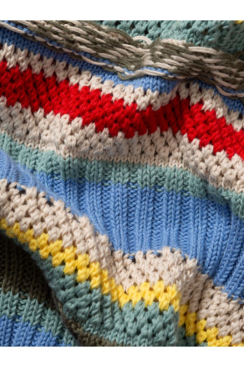 Multicolor Stripes Knitted Vest, Alternate, color, Plain Off White