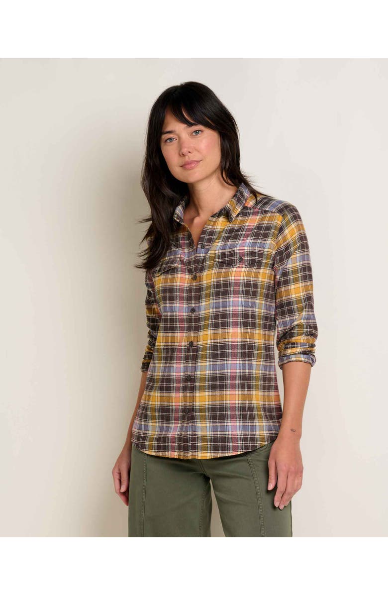 Toad & Co Re-Form Flannel Long Sleeve Shirt, Main, color, Chestnut Check