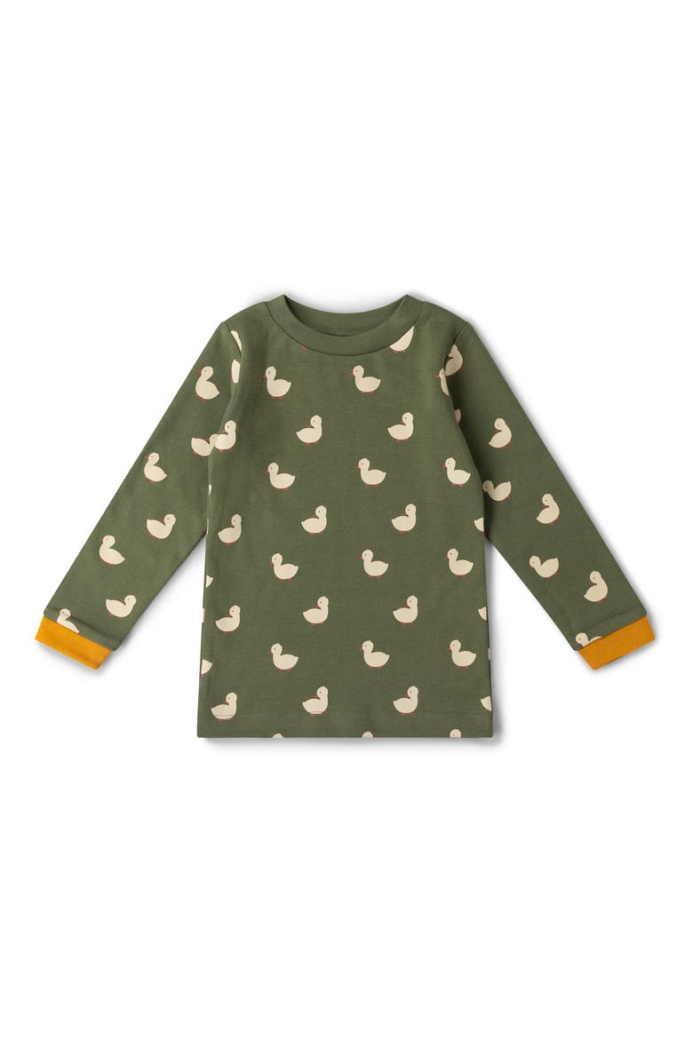 Kids' Organic Cotton Graphic Long Sleeve T-Shirt, Main, color, GREEN