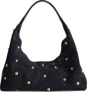 Madewell The Mylie Studded Suede Shoulder Bag