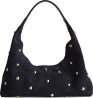 Madewell The Mylie Studded Suede Shoulder Bag