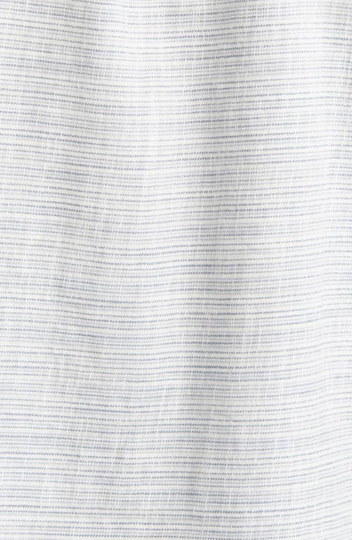 Marine Layer Stripe Short Sleeve Selvage Button-up Shirt In Blue