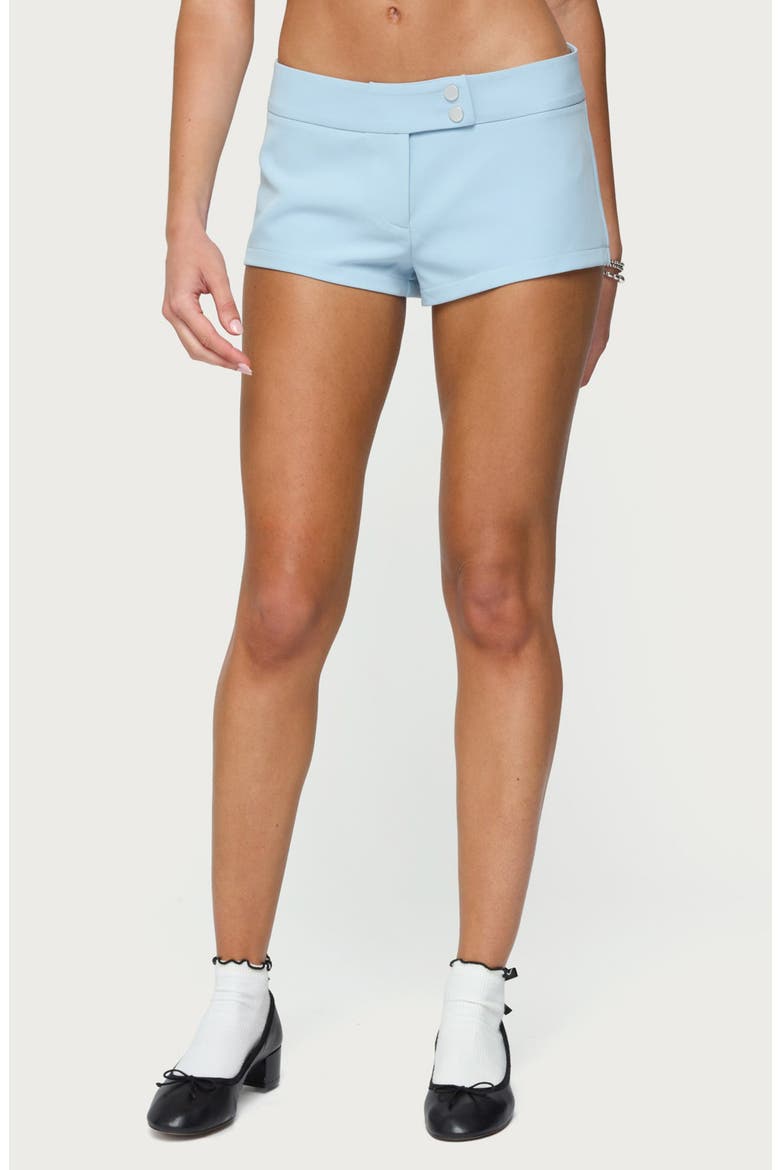 Verity Tailored Micro Shorts, Main, color, LIGHT-BLUE