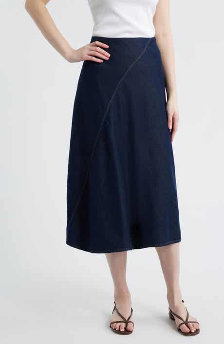 Featherweight Lisbon Denim Midi Skirt