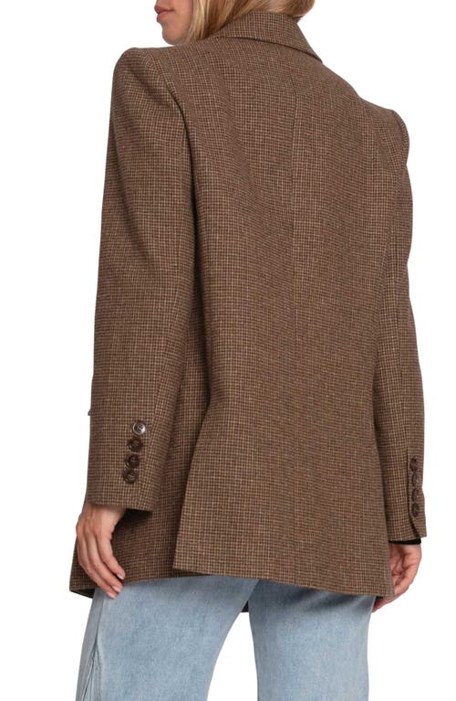 Belle & Bloom Big Brother Talk Double Breasted Wool Blend Blazer In Brown