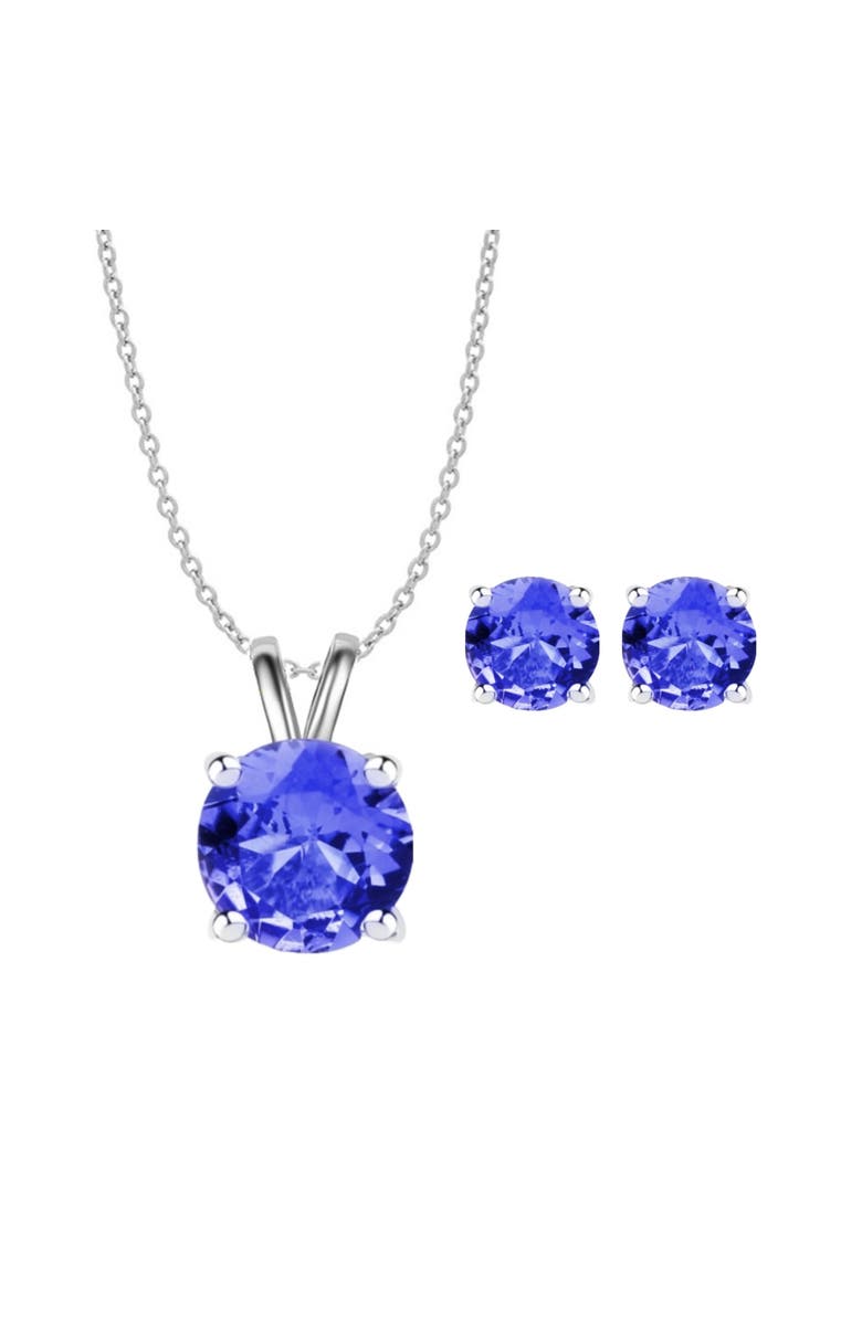 Donatello Gian Sterling Silver Tanzanite Set, Main, color, Blue