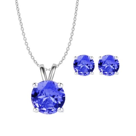 Sterling Silver Tanzanite Set