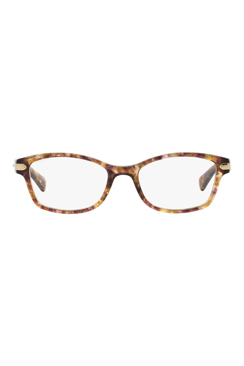 49mm Small Rectangular Optical Glasses, Main, color, LITE TORT