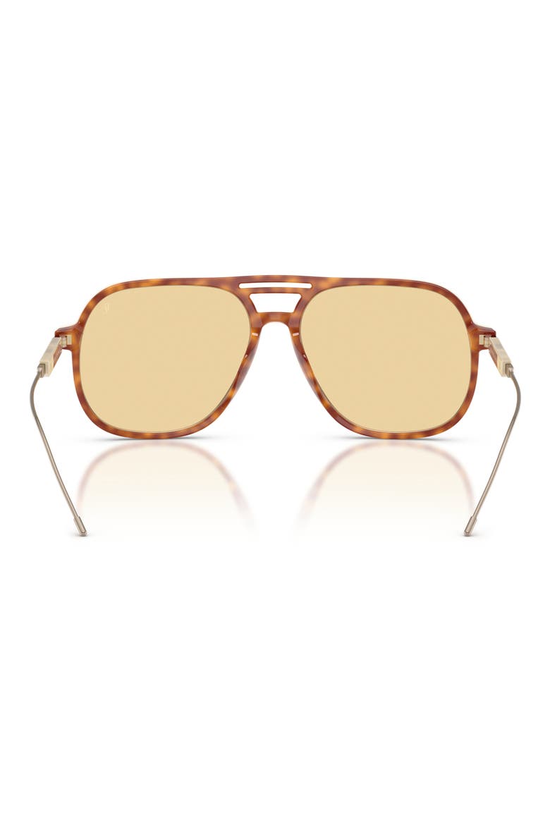 57mm Pillow Sunglasses, Alternate, color, BLONDE HAVANA/ YELLOW
