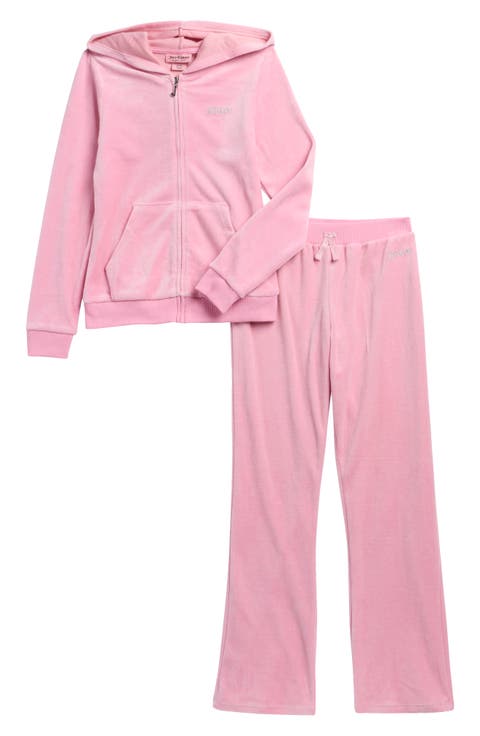 Kids' Velour Hoodie & Sweatpants Set