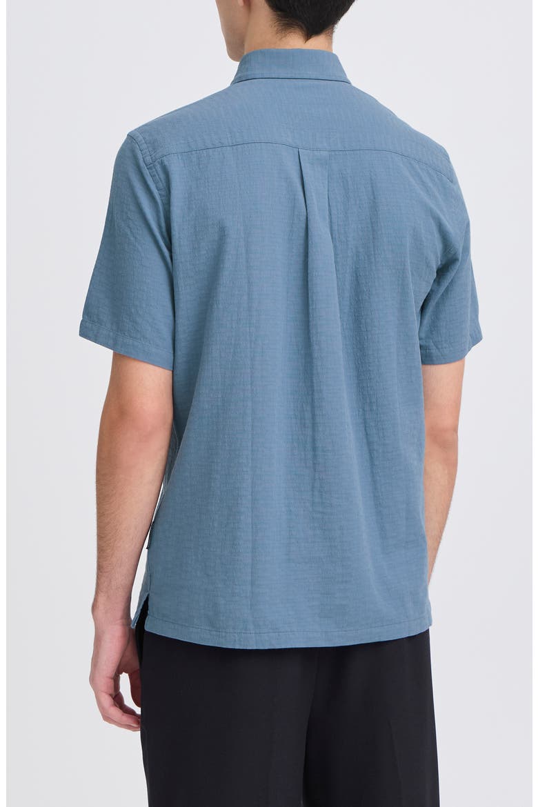 Regular Fit Short Sleeve Button-Up Shirt, Alternate, color, BERING SEA