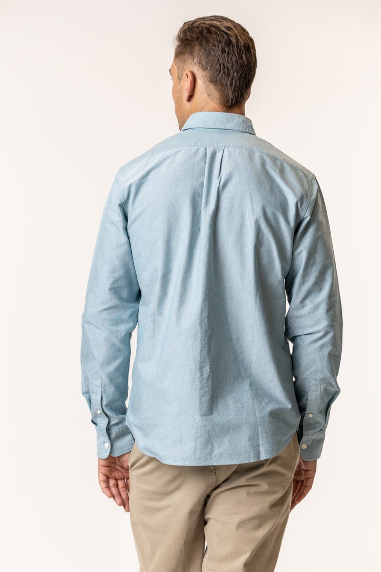 Organic Cotton Oxford Shirt, Alternate, color, Light Teal