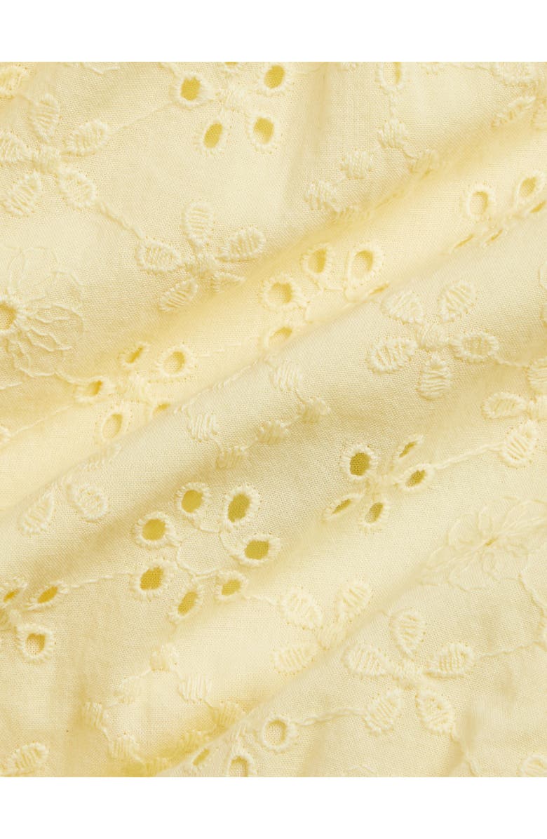 Ralph Lauren Bow Back Cotton Broderie Anglaise Bubble Romper & Sun Hat Set, Alternate, color, T-Bird Yellow