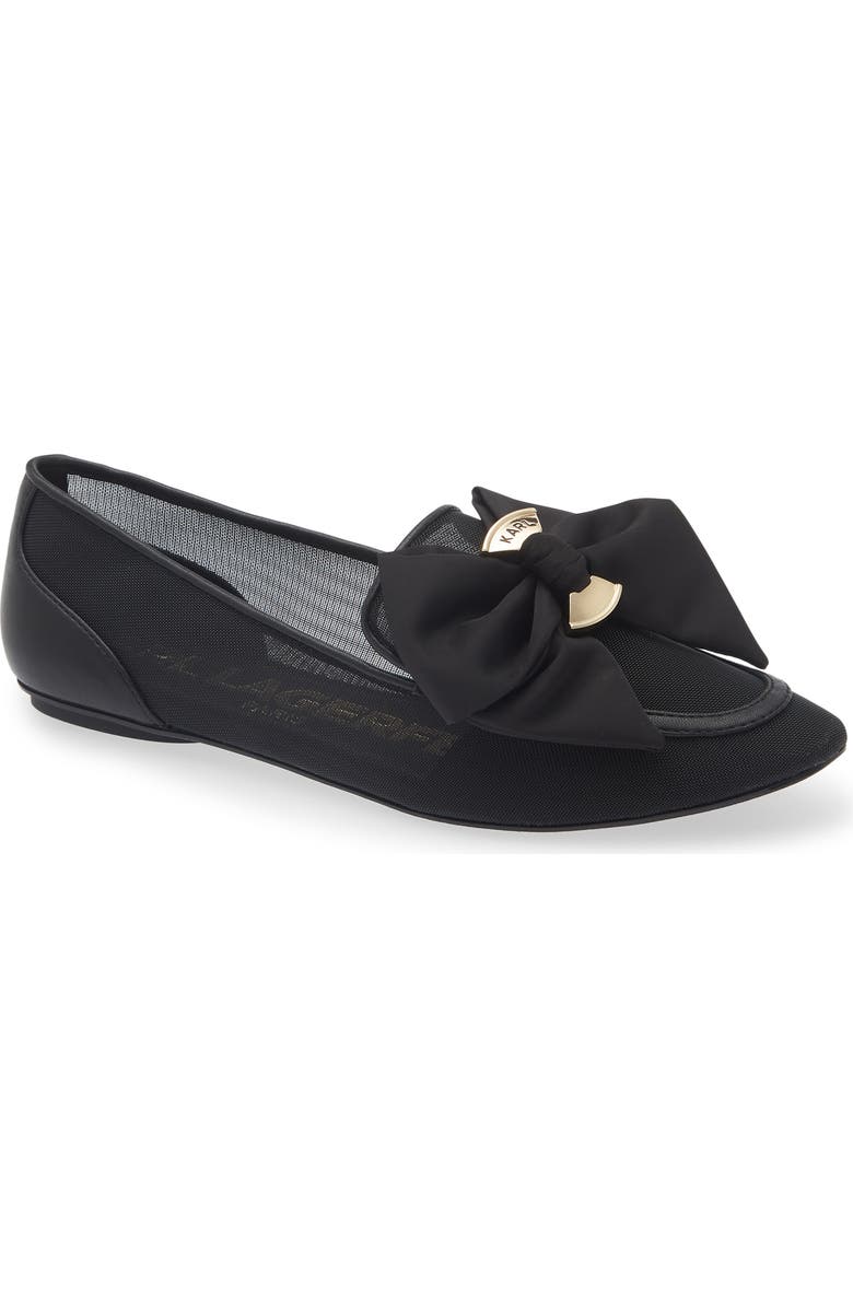 KARL LAGERFELD PARIS Velicity Bow Loafer, Main, color, Black