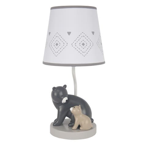 Woodland Forest Bears Nursery Lamp with Shade & Bulb