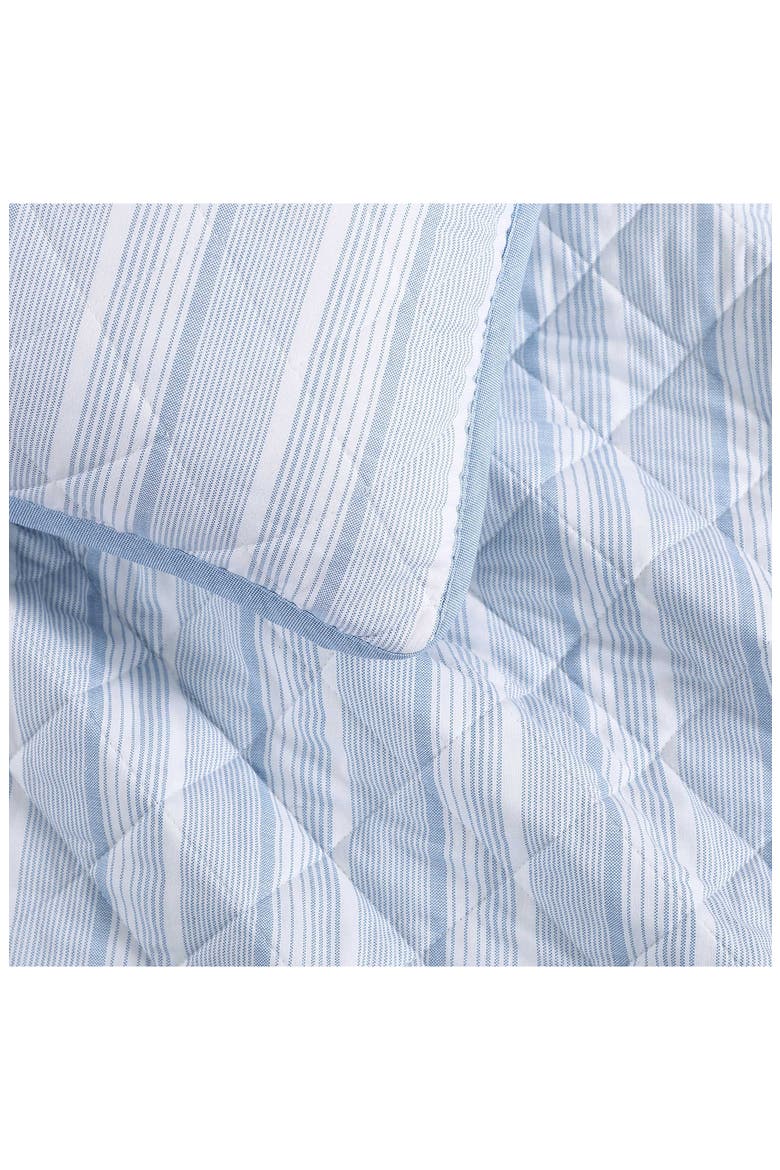 Sailing Stripe Quit & Shams Set, Alternate, color, WHITE/ DARK KENTUCKY BLUE