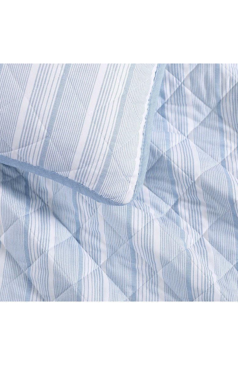 Tommy Hilfiger Sailing Stripe Quit & Shams Set, Alternate, color, White/ Dark Kentucky Blue