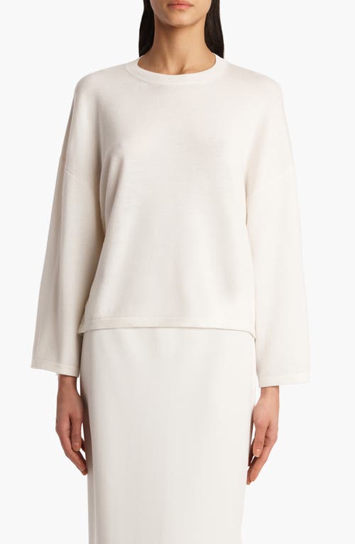Khaite Darcy Merino Wool Sweater In White