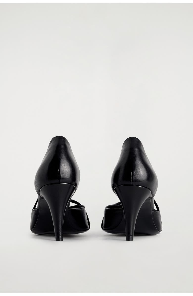 COS Strap-detail Leather Pumps, Alternate, color, Black