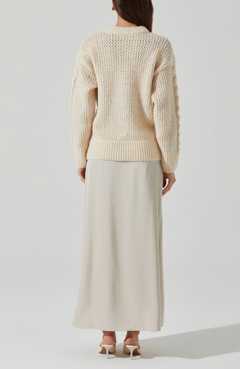 ASTR the Label Vitella Slit Front Maxi Skirt, Alternate, color, Ecru