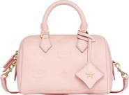 MCM Small Ella Boston Bag in Maxi Monogram Leather
