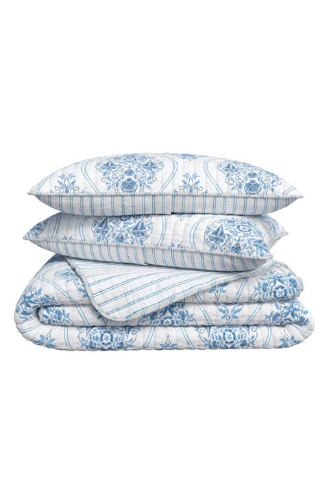3-Piece Nautical Medallion Quilt Set