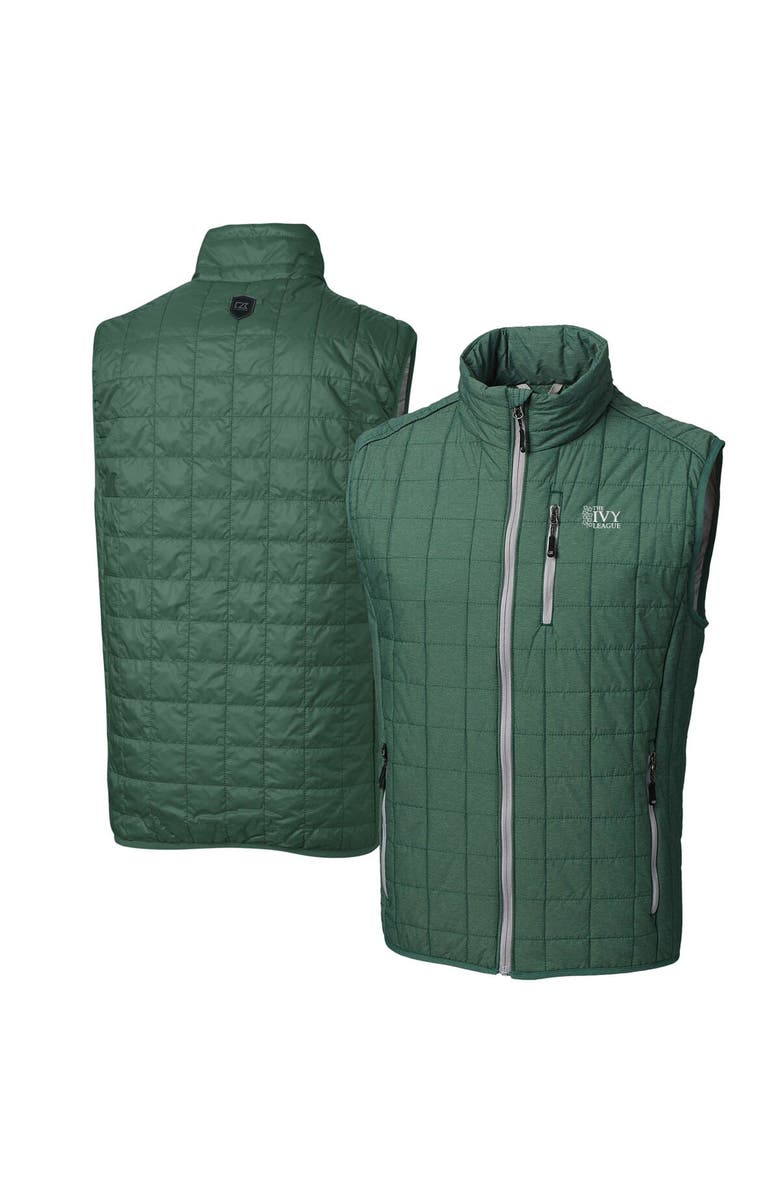 Cutter & Buck Men's Cutter & Buck  Hunter Green Ivy League Rainier PrimaLoft Eco Insulated Full-Zip Puffer Vest, Main, color, Hunter Green