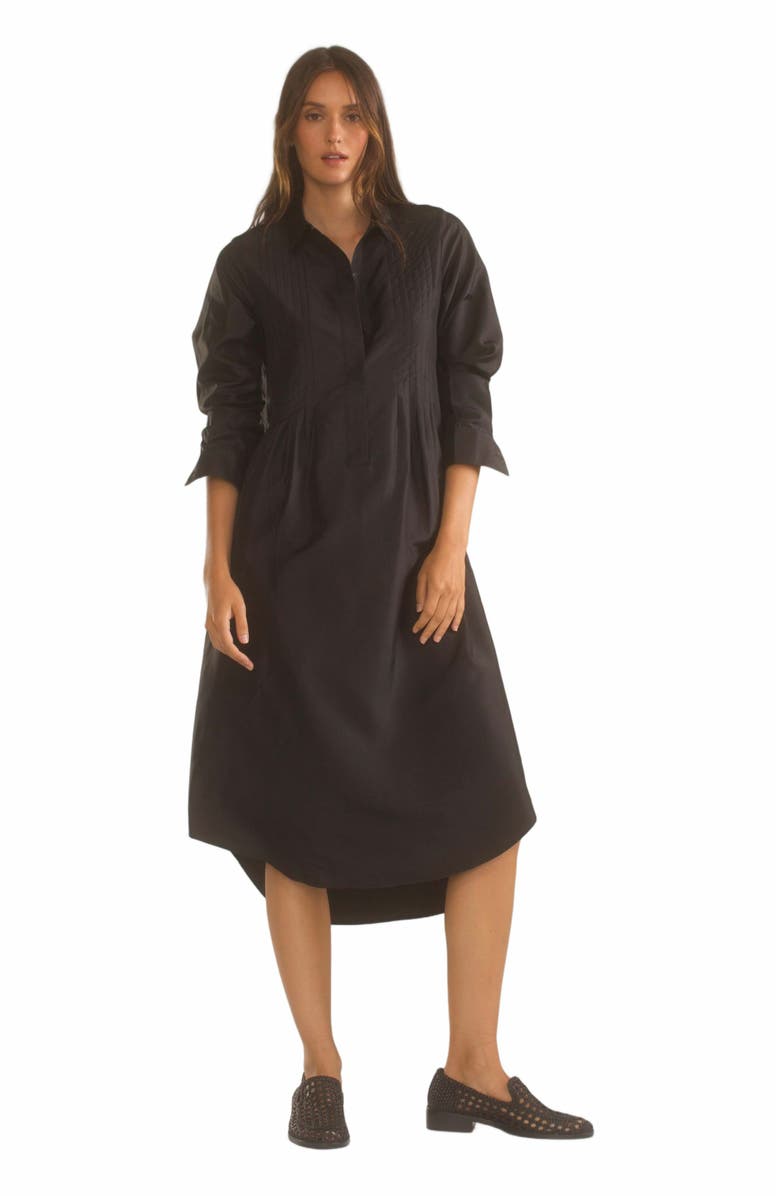 Cynthia Rowley Undercover Silk Taffeta Shirt Dress, Alternate, color, 