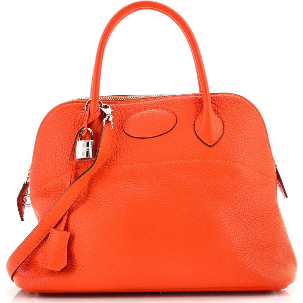 Pre-owned Hermes Hermes Bolide Bag Clemence 31 In Orange