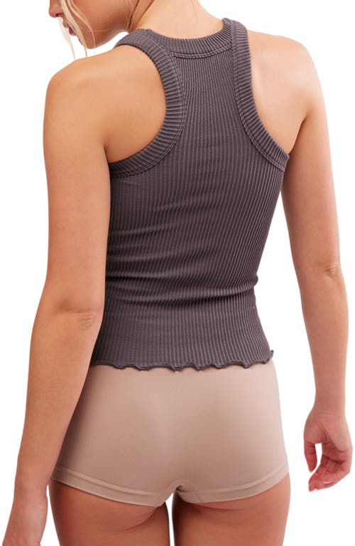 Shop Free People Rib Racerback Tank Top In Boulevard