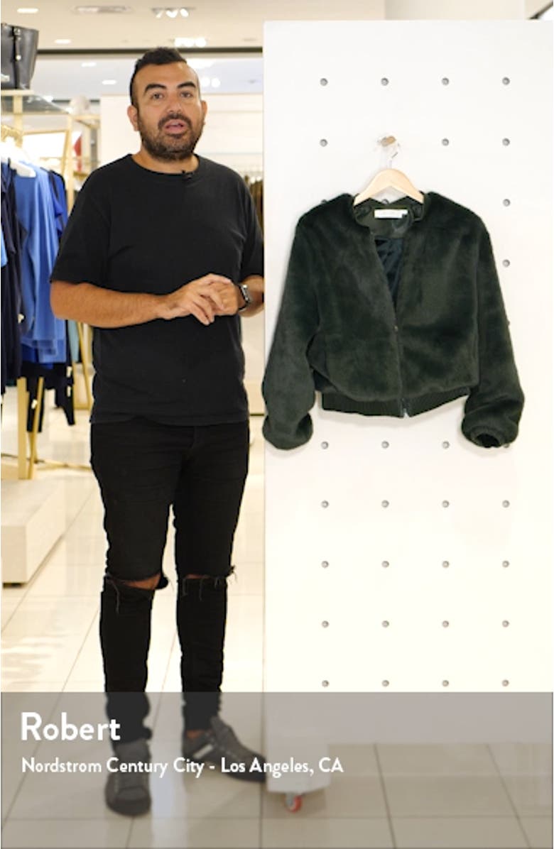 Frankie Faux Fur Bomber Jacket, sales video thumbnail